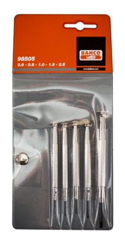 [510031] Precision screwdriver set 5 pcs 1,0-1,5-2,0-2,5-3.0-3,5mm