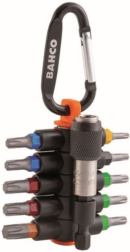 [59S/TCS11-1] Bits set Bahco "Sticky" for Torx screws 11 pcs in rubber holder, T10-T40