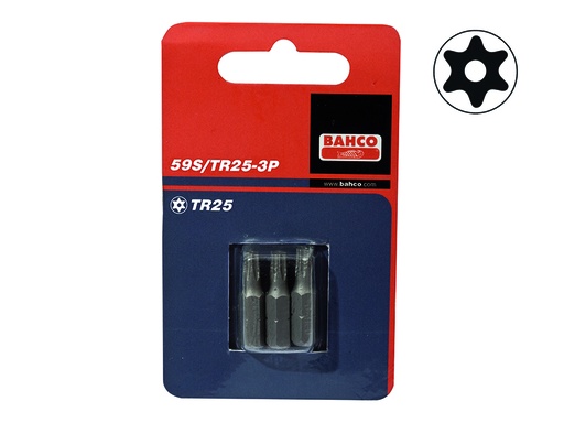 [59S/TR40-3P] Otsakud standard 59S TORX TR40 25mm 3tk jaepakend