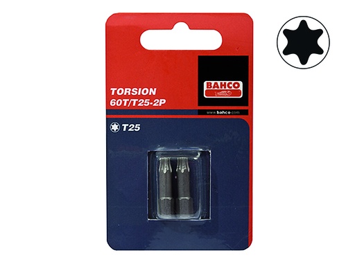 [60T/T10-2P] Otsakud Torsion T10 25mm 2 tk jaepakend