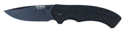 [669-190-1] Foldable knife stainless steel with 77mm blade, black handle. Irimo blister