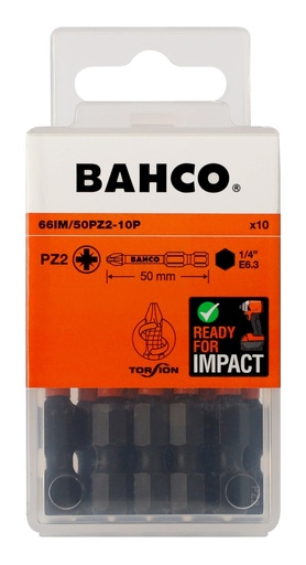 [66IM/50PZ2-10P] Bits 66IM PZ2 50mm Impact, 10tk