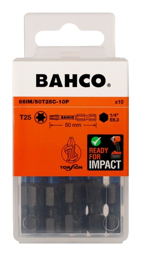 [66IM/50T25C-10P] Bits 66IM T25 50mm Impact, 10tk