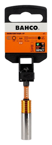 [66IM/KM75QR-1P] Magnetic Bit Holder, kiirlukustiga, 75mm, Impact, 1/4", 1tk