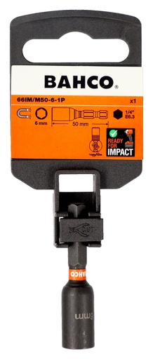[66IM/M50-6-1P] Magnētiskā trieciena galva sešstūra skrūvēm,  6mm