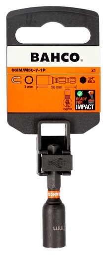 [66IM/M50-7-1P] Magnetic Nut Driver, Impact, 7mm