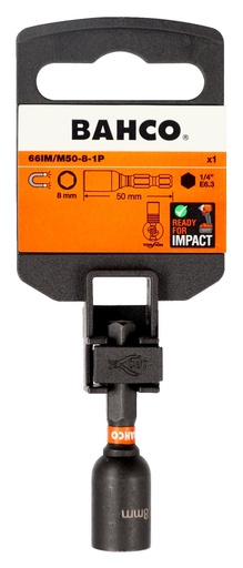 [66IM/M50-8-1P] Magnetic Nut Driver, Impact, 8mm
