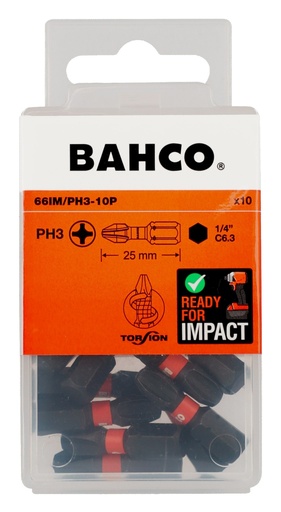 [66IM/PH3-10P] Bits 66IM PH3 25mm Impact, 10tk