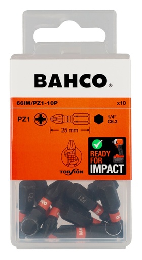 [66IM/PZ1-10P] Bits 66IM PZ1 25mm Impact, 10tk