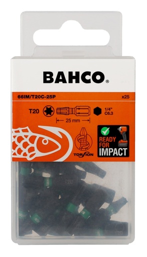 [66IM/T20C-25P] Bits 66IM T20 25mm Impact, 25tk
