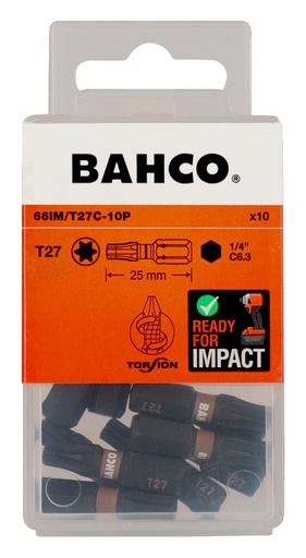 [66IM/T27C-10P] Bits 66IM T27 25mm Impact, 10tk
