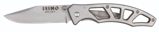 [670-178-1] Foldable knife stainless steel with 72mm blade Irimo blister
