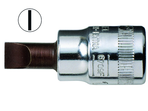[6709F-4.5] Socket driver 6709F for slotted screws 0,6x4,5mm 1/4"