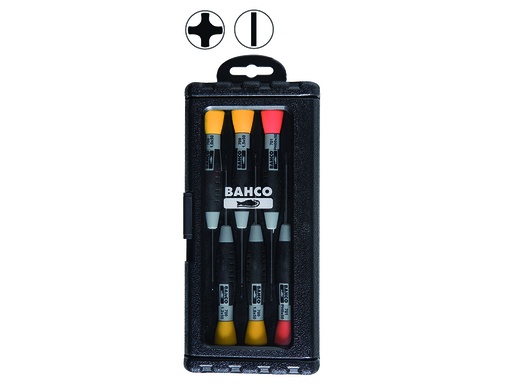 [706-2] Precizinių atsuktuvų rinkinys Bahco 6 vnt (PH ir SL)