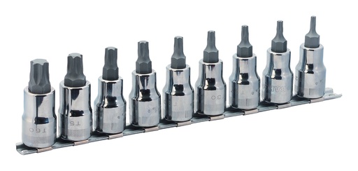 [7809TO] Socket drivers 7809TORX set T20-T60 9 pcs on rail 1/2"