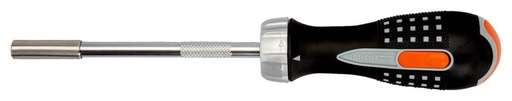 [808050] Ratcheting screwdriver+bits 6pcs PH1/2, PZ1/2, SL4,5/5,5