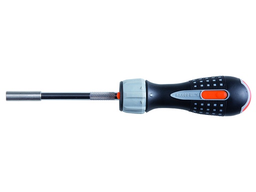 [808050L] Ratcheting screwdriver + bits 6pcs PH1/2, PZ1/2,SL4,5/5,5 with LED lamp