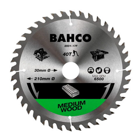 [8501-28] Saeketas Bahco 250x30mm 24H 23°, (25/20/16mm adapterid), puidule