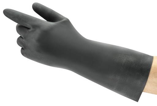 [AN29500100] Neopreninės cheminės apsauginės pirštinės Ansell AlphaTec Neoprene 29-500, ilgis 300mm, juodos, dydis 10