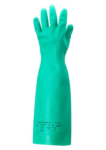 [AN37185100] Safety chemical gloves Ansell AlphaTec® Solvex® 37-185, elbow-length, green, size 10
