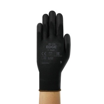 [AN48126080] Safety gloves Ansell Edge 48-126, size 8. Ultra thin polyester. PU palm dipped.