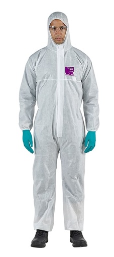 [ANWH15S-00138-04] Disposable coverall Type 5/6 Ansell Alphatec 1500, white, size L