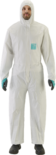 [ANWH20B-00129-04] Disposable coverall Type 5/6 Ansell Alphatec 2000 Comfort, white, beathable full back, size L