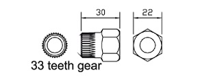 [BE500P2405] Special socket 22mm x 33H