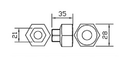 [BE500P2421] Special socket 21mm x 35mm x 28mm