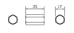 [BE500P2423] Special socket 17mm
