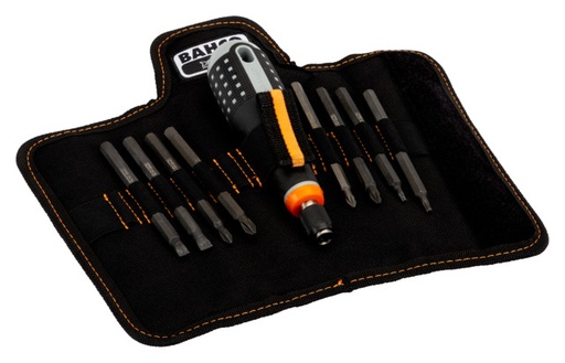 [BE-8572] Screwdriver with interchangeable blades 6 pcsPH1/2, PZ1/2, SL5,5/6,5, T10/T15 Ergo