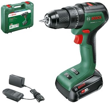 [BO06039D7001] Akumulatora urbjmašīna-skrūvgriezis UniversalDrill 18V-60, (1x2.0Ah), 0-500 / 1.900 min.-1