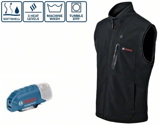 Šildoma liemenė Bosch GHV 12V+18V, SOLO + GAA 12V-21, dydis 2XL