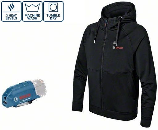 Heated hoodie GHH 12V+18V, SOLO + GAA 12V-21, size S