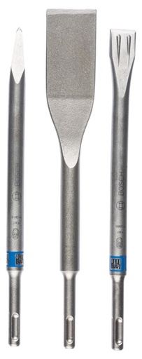 [BO2607019159] SDS+ chisels set (3-piece) pointed, flat, wide
