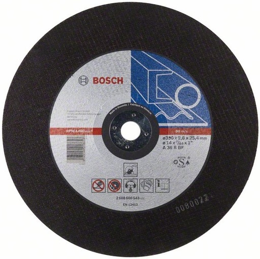 [BO2608600543] Bosch cutting disc 355x25,4x2.8mm, A 36 R BF, Expert Metal