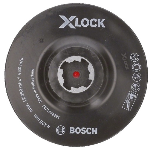 [BO2608601722] Backing pad hook and loop 125mm, X-LOCK
