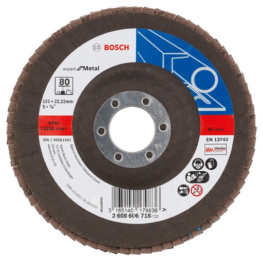 [BO2608606718] Flap disc 125x22.23mm, K80