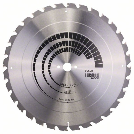 [BO2608640694] Bosch pjovimo diskas 450x30x3.8/2.8mm, 32HB, Construct wood with nails