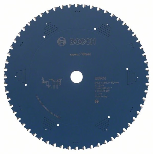 [BO2608643060] Bosch sawblade 305x25,4x2.6/2.2mm, z60, Expert Steel