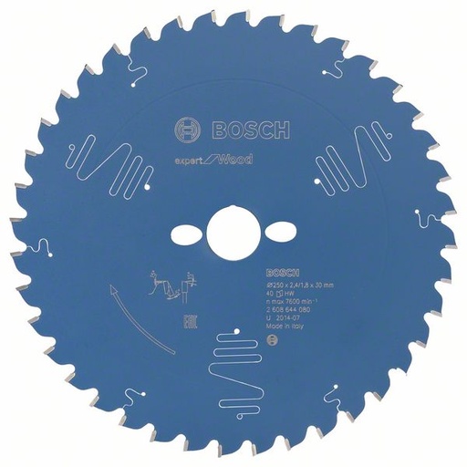 [BO2608644080] Bosch pjovimo diskas 250x30x2.4/1.8mm, WZ40, Expert Wood