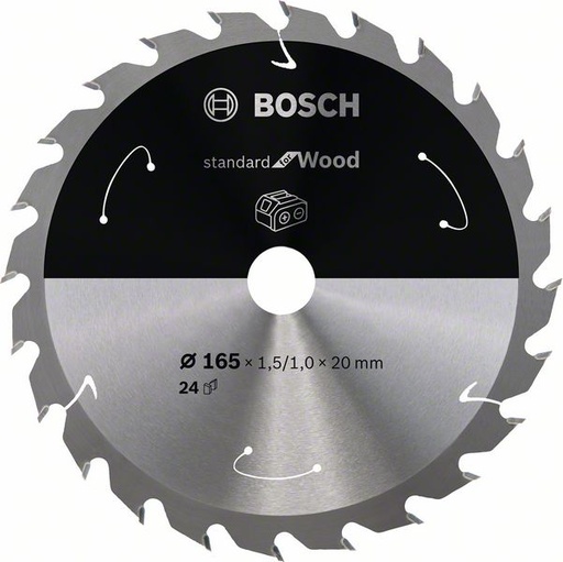 [BO2608837685] Bosch sawblade 165x20x1.5/1.0mm, 24T, Standard