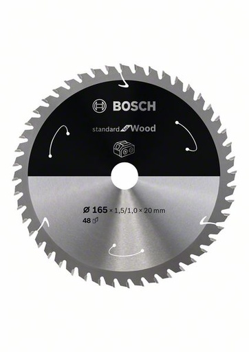 [BO2608837687] Bosch pjovimo diskas 165x20x1.5/1.0mm, 48T, Standard