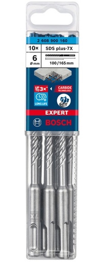 [BO2608900160] Bosch SDS+ 7X betoonipuur Ø6*100*165mm - 10tk