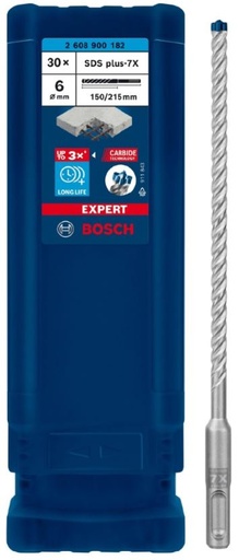 [BO2608900182] Bosch SDS+ 7X masonry drill Ø6*150*215mm - 30pcs
