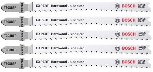 [BO2608900548] Jigsaw blade for wood, 117mm, Bosch EXPERT Hardwood, T308 BFP - 5pcs