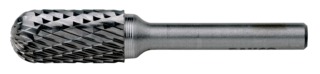 [C1020M06X] TC rotary burr cylindrical round nose diam 10mm, drive 6mm, medium cut