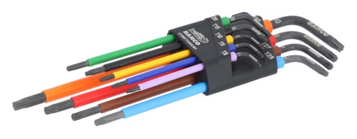 [C1997TORX/9P] Torx L-key set Bahco 9pcs T8-T40, color coded