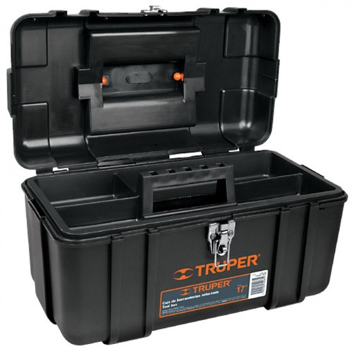 [CHP-17X] Industrial plastic tool box with steel latches, 432x241x229mm Truper®