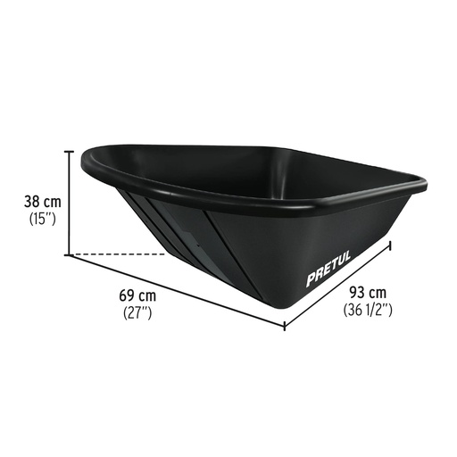 [CO-50P] Plastikinė talpa karučiui TP-5N Pretul®